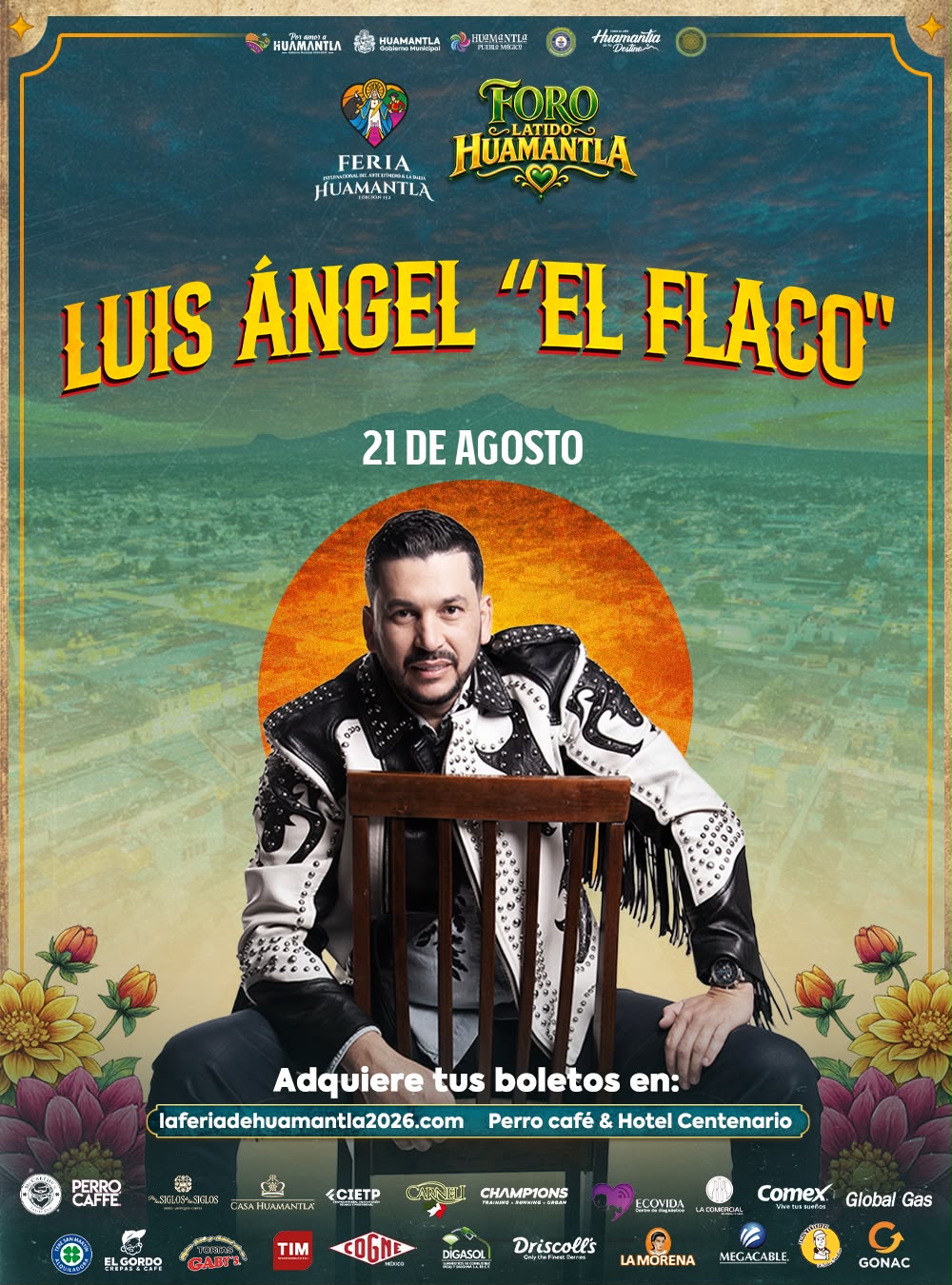 Luis Ángel 'El Flaco' protagoniza esta noche musical en el Foro Latido Huamantla
